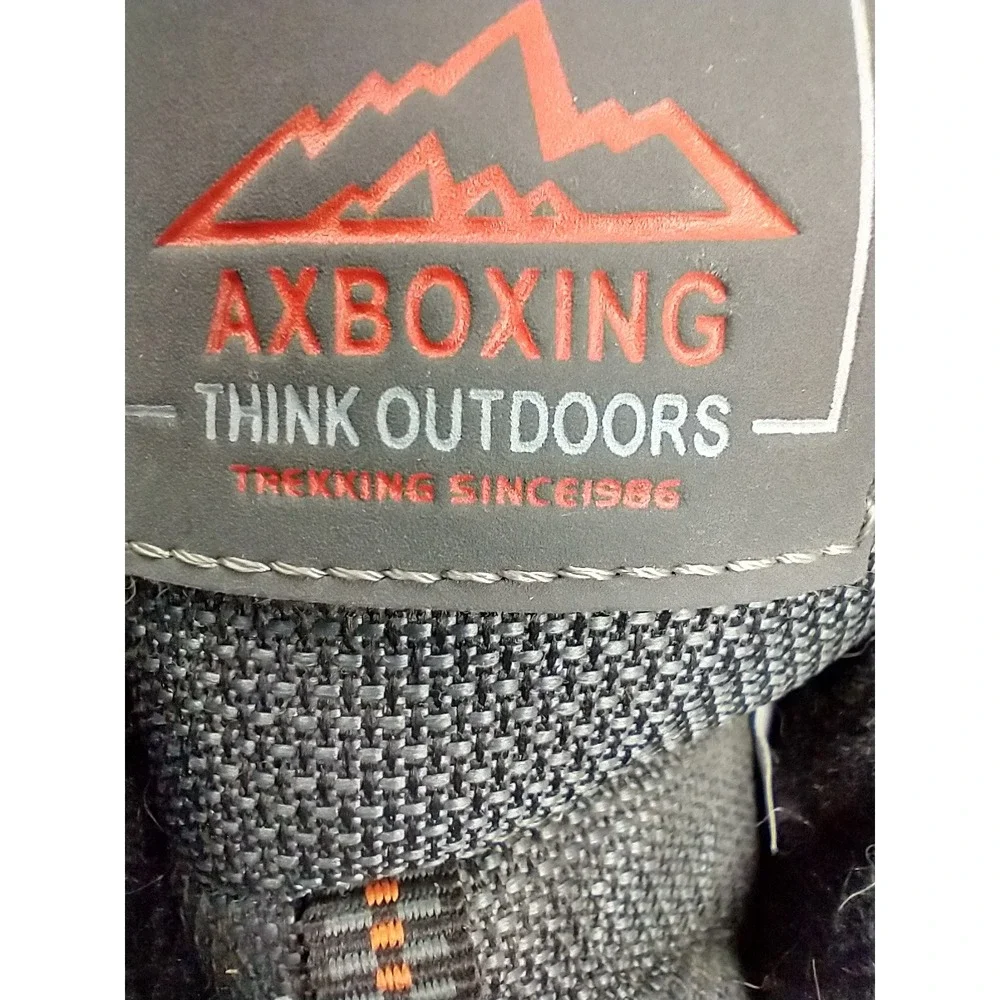 Axboxing Mens Hiking Boots‎ Grey Faux Fur Lined Winter Outdoor Shoes A1235-12 12